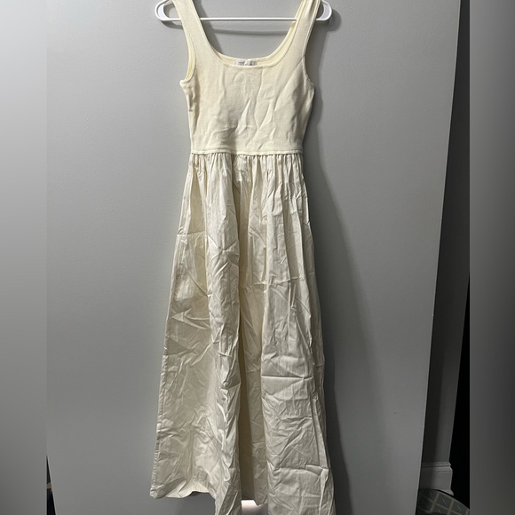 Nordstrom Signature‎ mixes media ivory tank maxi dress NWT - Picture 2 of 5